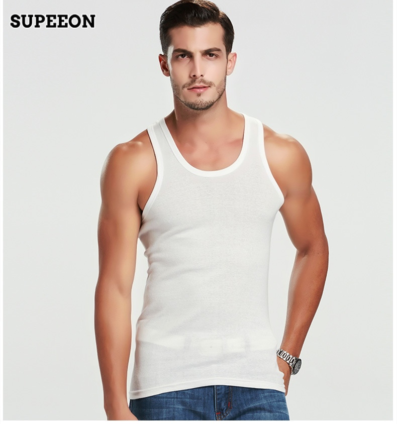 SUPEEON丨vest for men summer Breathable Skinny Sport Solid Sleeveless Sweatshirt Stretch fabrics comfortable to wear ราคา 29 บาท*ส่งฟรี