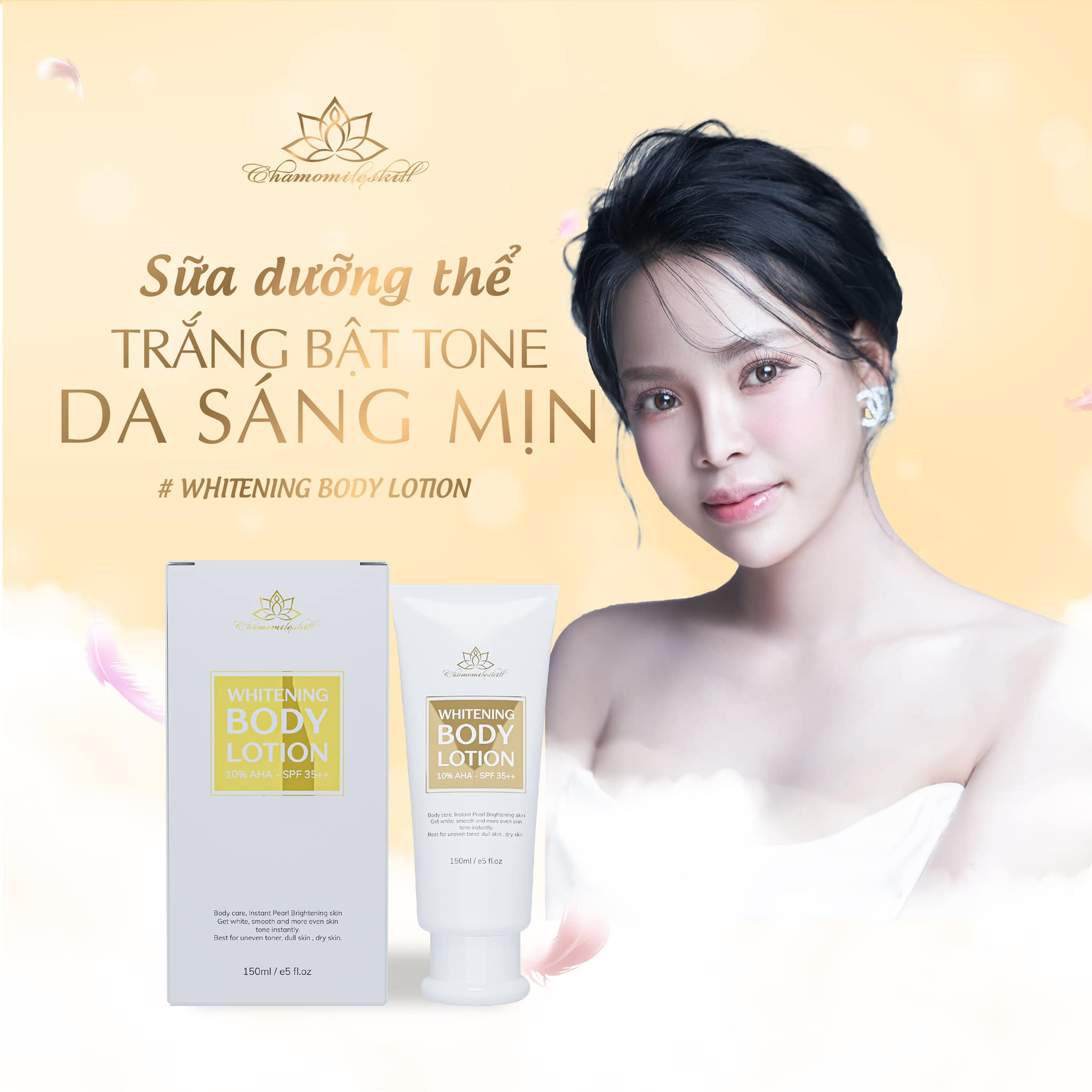 Body dưỡng trắng da Whitening Body Lotion Chamomileskill chính hãng