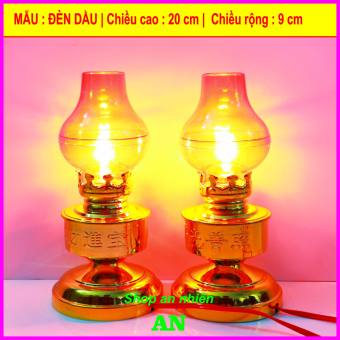 Cặp 2 Đèn thờ kiểu đèn dầu, 1 cặp rất đẹp, đèn thờ cúng, đèn để ban thờ phật, ông địa, tổ tiên - Shop An Nhiên - chuyên đèn thờ các loại