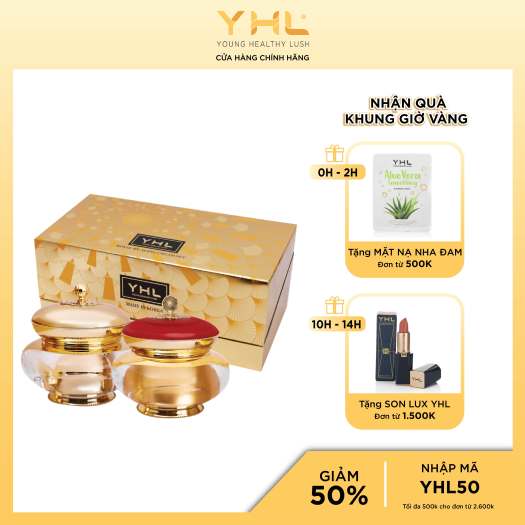 Bộ Đôi Kem Dưỡng Hoàng Cung YHL - ROYAL Dưỡng Ẩm, Giảm Nếp Nhăn Hiệu Quả Bộ 2 Hộp, 50g/ Hộp Hàn Quốc