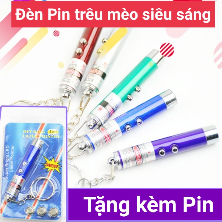 Đèn pin laser trêu mèo 2 chế độ - Hàng tốt siêu bền siêu sáng