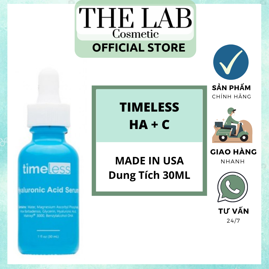 Tinh Chất Cấp Nước, Làm Sáng Da Timeless Hyaluronic Acid+C