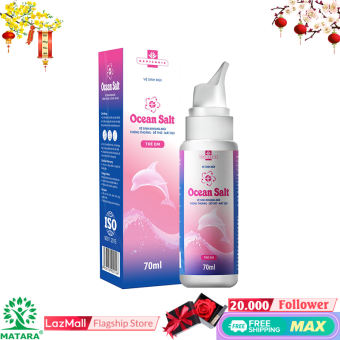Dung dịch muối biển Ocean Salt 70ml dành cho trẻ em. Xịt mũi kháng khuẩn, vệ sinh mũi, phòng chống các bênh liên quan đến đường hô hấp