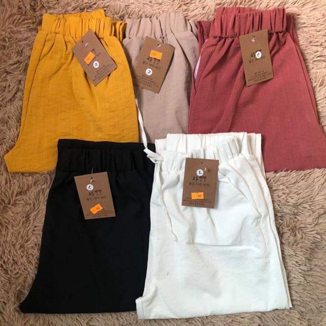 Quần đũi baggy xước hàn cao cấp nữ, quần đũi chun nơ mặc nhà