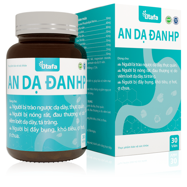 Viên uống dạ dày an dạ đan hp - hộp 30 viên