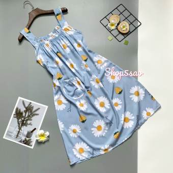 Váy lanh - Đầm tole mặc nhà SHOP5SAO dây bản [CÓ BIGSIZE] (40-82kg)