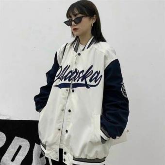 Áo Bomber Jacket Dù 2 Lớp In Chữ CALASKA Unisex Nam Nữ