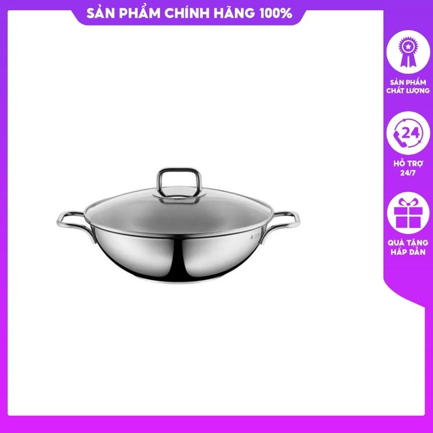 Chảo xào wmf wok party 28cm có nắp vung