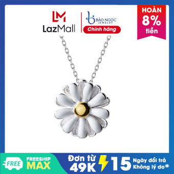 Vòng đeo cổ hoa cúc vàng xinh xắn, dây chuyền hoa cúc thiết kế đồng bộ có nhẫn và lắc tay DB2476 Bảo Ngọc Jewelry