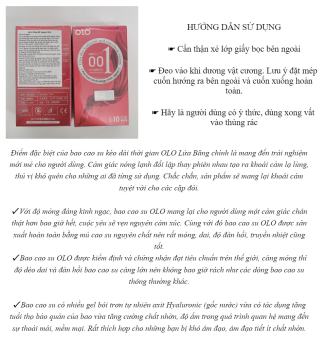 COMBO 2 HỘP Bao cao su OLO Thin 001 Square Red, Gai nổi đặc biệt _ OLO.STOREVN