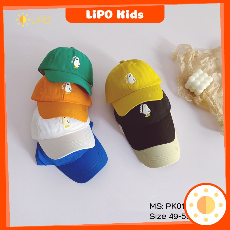 Mũ nón lưỡi trai thêu hoạt hình đáng yêu cho bé trai bé gái, Mũ trẻ em 2 đến 7 tuổi - PK014didicute