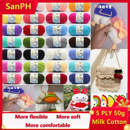 Soft Milk Cotton Yarn for Knitting and Crochet Projects