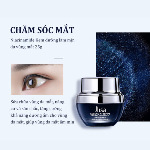 Hộp quà chăm sóc da mặt 6 món dưỡng ẩm Jlisa-Bộ duong da mặt skincare(sữa rửa mặt + nước hoa hồng + sữa tinh chất + tinh chất dưỡng da + kem dưỡng + kem mắt) -Cải thiện vết thâm làm sáng da làm do da trở nên trắn