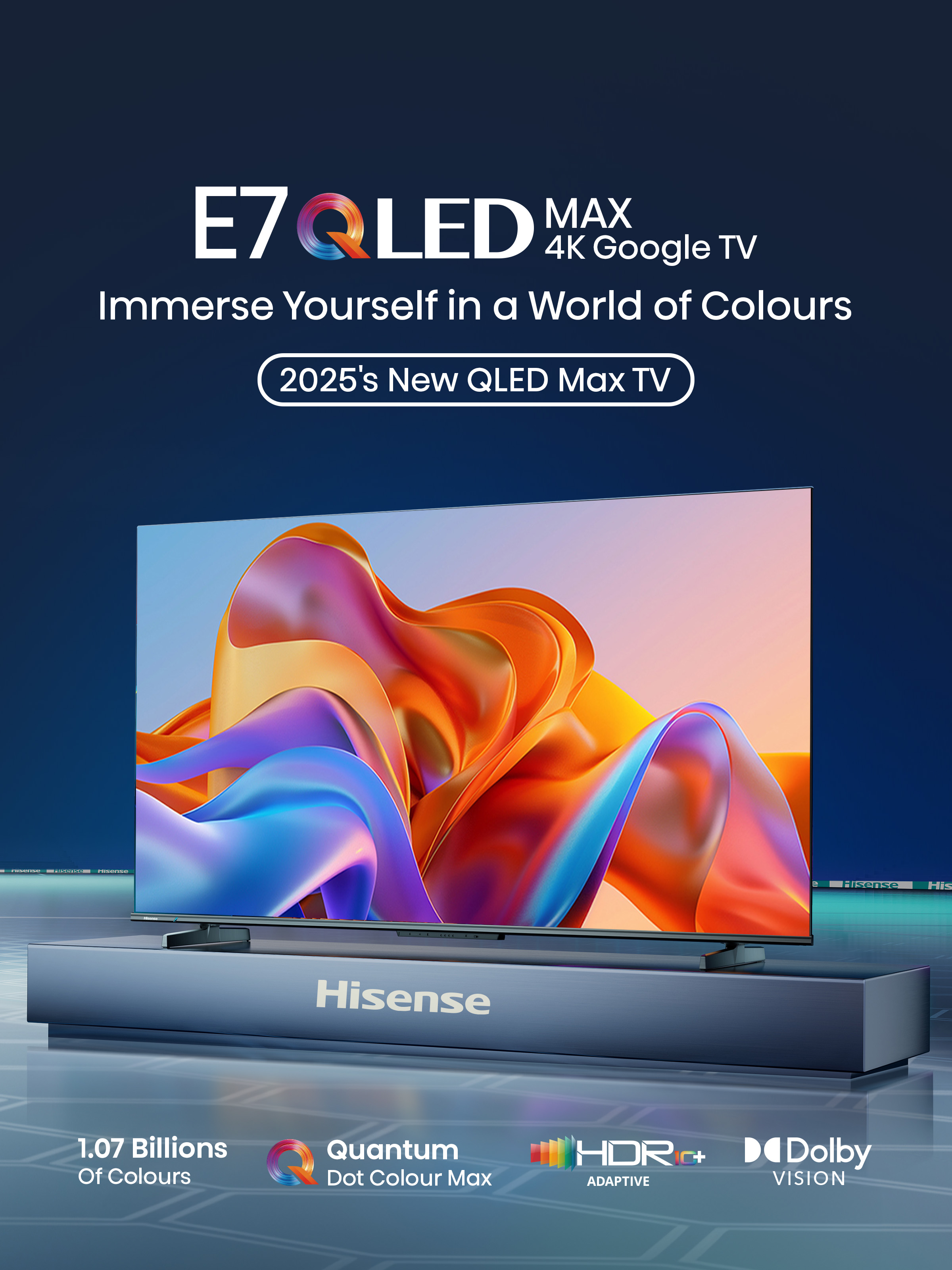 [2025] Hisense E7N 50/55/65/75 inch QLED MAX 4K Google TV | Quantum Dot Colour | 5-Tier Eye Shielding | Dolby Atmos & Vision · v18