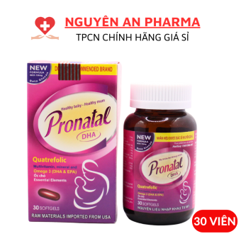 Viên bổ cho bà bầu PRONATAL DHA bổ sung DHA, Axit folic, vitamin cho bà bầu -Hộp 30 Viên pronataL DHA bổ bầu tím