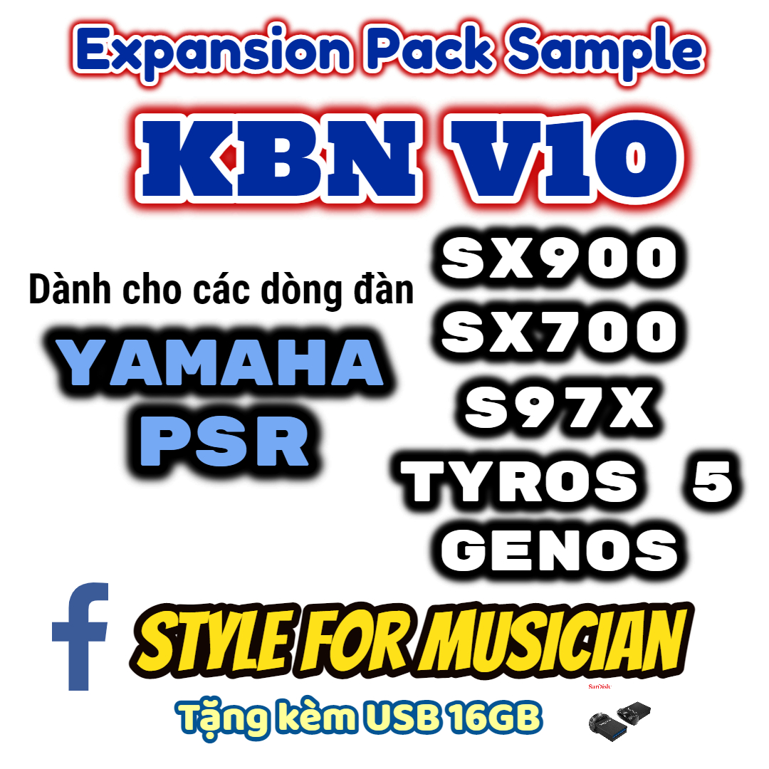 V10 KBN Pack sample yamaha keyboard dành cho nhạc công PSR S970 975 A3000 SX700 SX900 Tyros 5 Genos (lưu ý cần xuất file info)