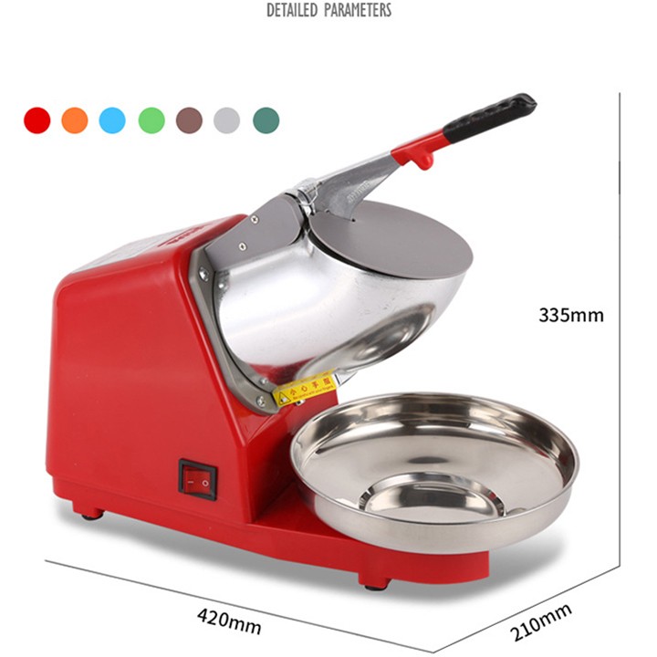 Máy xay đá bào - máy bào đá tốt - máy bào đá tuyết 500w 2 lưỡi thế hệ mới, có 2 lưỡi dao cho đá bào tuyết mịn hơn, với 02 lưỡi dao bào, hiệu suất bào tăng gấp đôi, vận hành nhanh, tiếng ồn nhỏ, nhỏ gọn, tiện lợi