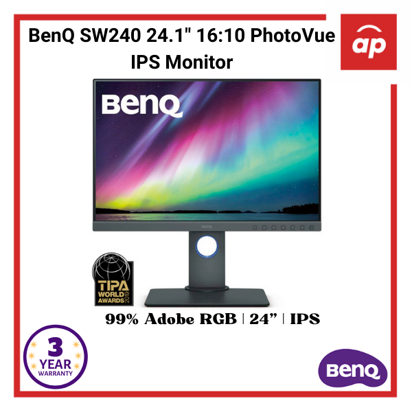 BenQ SW240 24.1 16:10 PhotoVue IPS Monitor