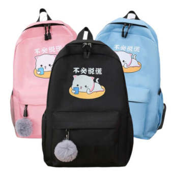 balo nữ mèo nằm ba lô nữ cặp học sinh cấp 2 balo nữ đi học balo học sinh cặp nữ BG008