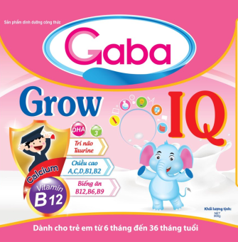 Sữa Gaba Grow IQ cho bé từ 6 đến 36 tháng tuổi.