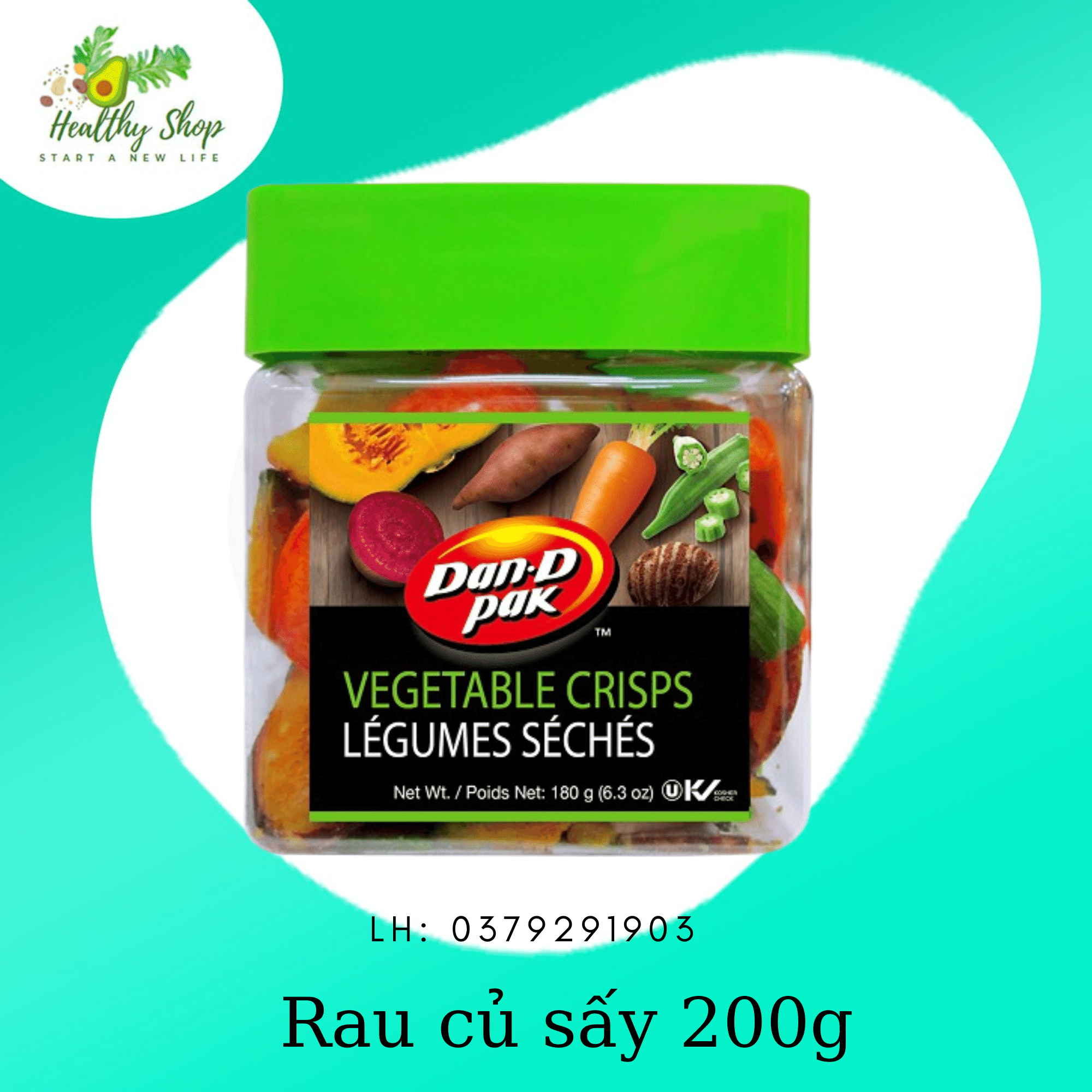 Rau củ quả sấy 200gr