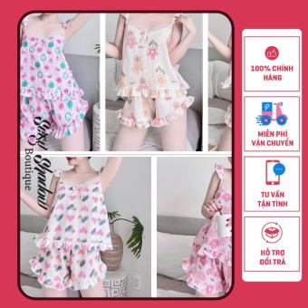 Size 45-75kg - Đồ Bộ Mặc Nhà Dây Vải Đũi Hot - Sexy Shadow