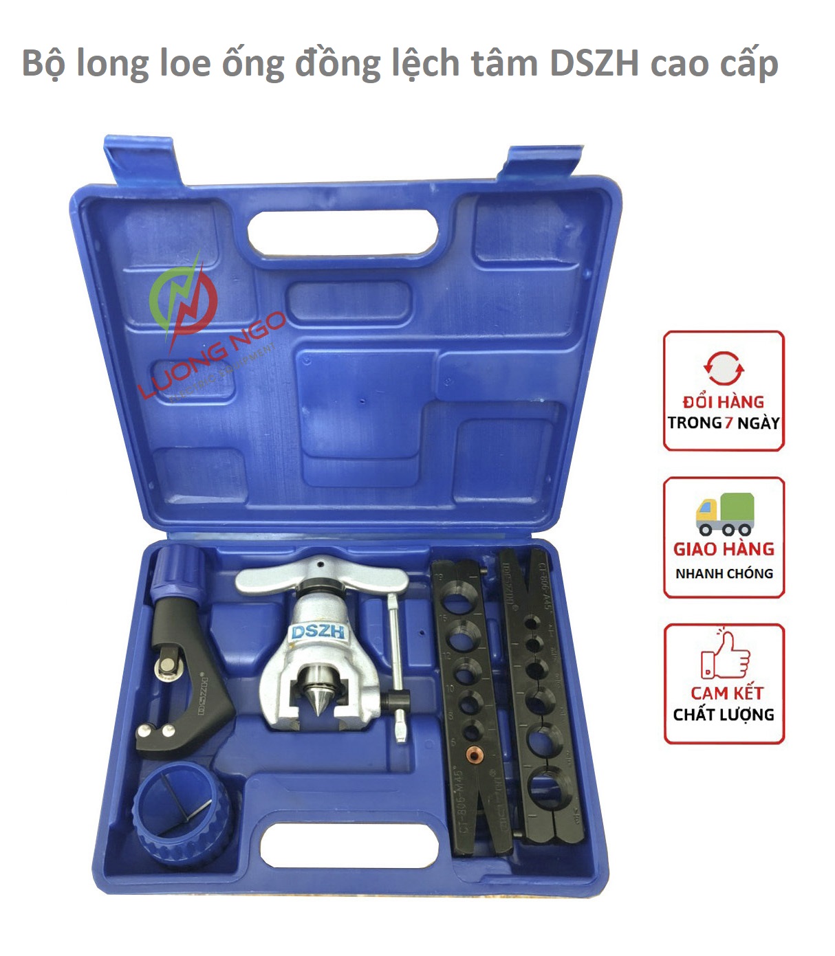 Bộ long loe ống đồng lệch tâm DSZH 2 kẹp có dao cắt, bộ lã ống đồng sửa chữa điều hòa, máy lạnh cao cấp