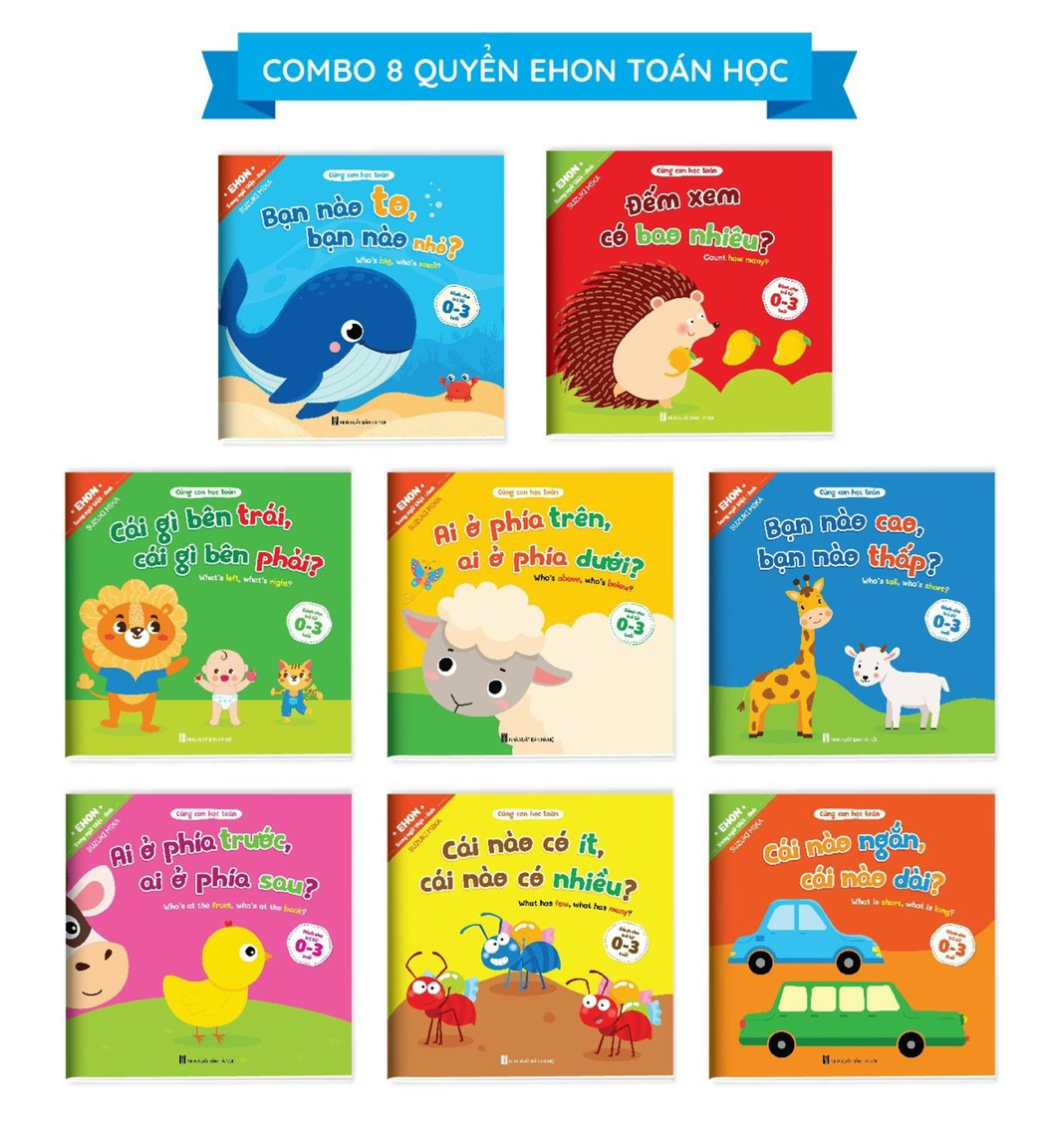 Ehon toán học đầu đời cho bé 0-3 tuổi: cùng con học toán - song ngữ việt anh