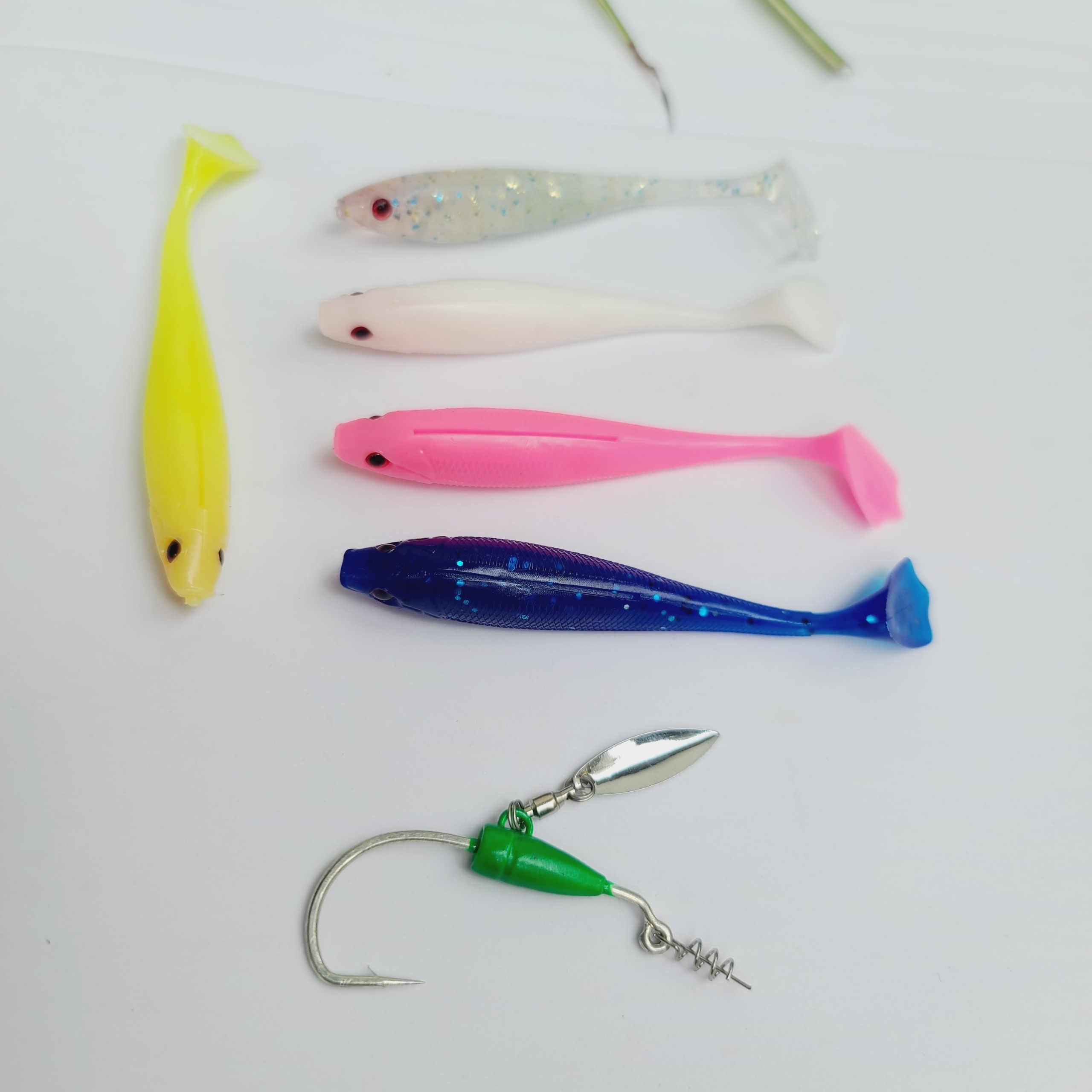 Combo 5 mồi mềm horai+lưỡi chuyên đánh cá lóc AR15 Ocean - mồi mềm câu lure giá rẻ