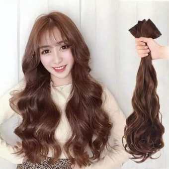 Tóc giả kẹp phồng. Set tóc 3 dải kẹp phím phồng xoăn dài 60cm
