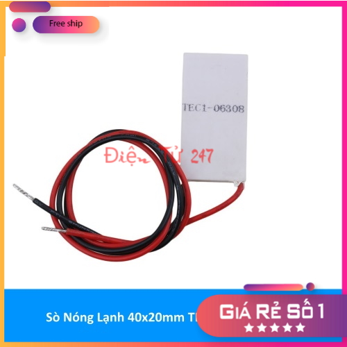 Sò nóng lạnh 40x20mm tec1-6308-60w