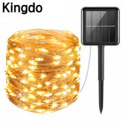 Kingdo 300LED Solar Fairy String Lights - Waterproof Copper Wire