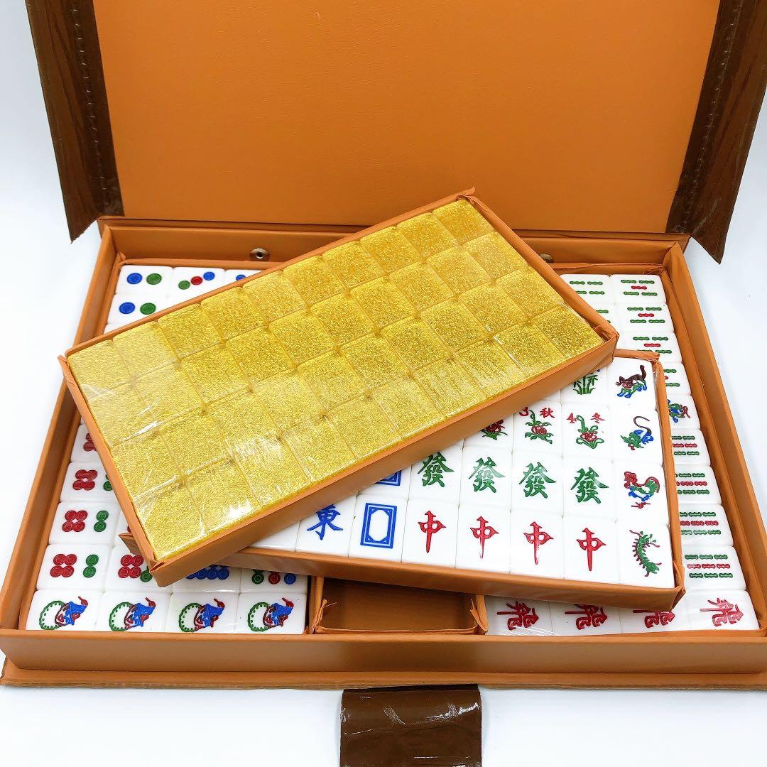 Natural Jade Mahjong Tiles Colorful Crystal Mahjong Set Chinese