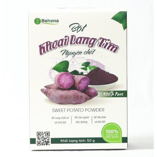 BỘT KHOAI LANG TÍM – Giúp cải thiện sức khoẻ đường ruột, bổ sung chất xơ, vitamin và khoáng chất, làm khẩu phần ăn dặm cho bé (50g)