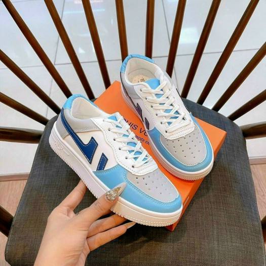 Giày Nữ Sneaker Đế Độn Giày Thể Thao Nữ Giày Bata Giày Lười Màu Trắng Mẫu Mới Mùa Hè Phối Viền Phong Cách Năng Động Mới