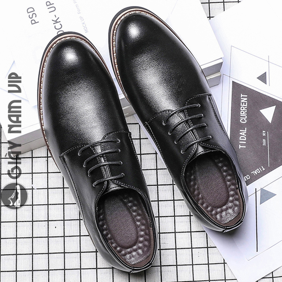 Giày Da Nam Cao Cấp Công Sở Buộc Dây Giá Rẻ GIAYNAMVIP Giày Tây Nam Đẹp Hàn Quốc GD39