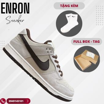 Giày Sneaker Nike SB Dunk Low Mahogany, Giày Thể Thao Nam Nữ SB Nâu đậm, Full Box + Free Tất Nike
