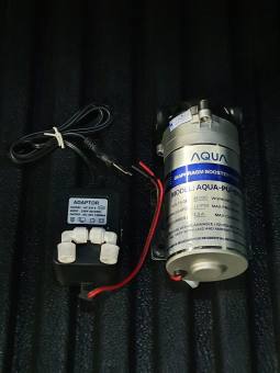 Bơm tăng áp AQUA và Adaptor dùng cho máy lọc nước Ro