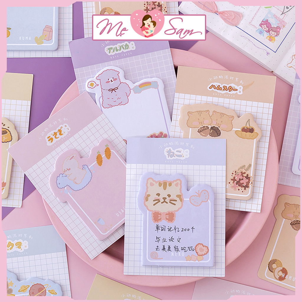 Giấy ghi chú dễ thương, giấy note hình cute, giấy ghi chú nhiều mẫu đáng yêu Shop Mẹ Sam