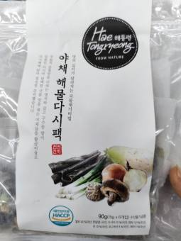 Gói rau củ nấu nước dùng hàn quốc, túi rau củ ninh nước dùng hàn quốc 90g - 해물 다시팩