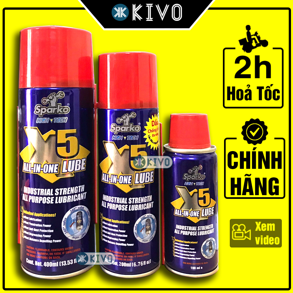 Bottle spray anti rust and lubricating X5 Sparko main brand 200ml-spray rust removal salamanders to rust bike chain, scooter, fan, Trimmer, Spinner, motors, bearings, sewing machine, slug motorcycle, OTO slug motorcycle