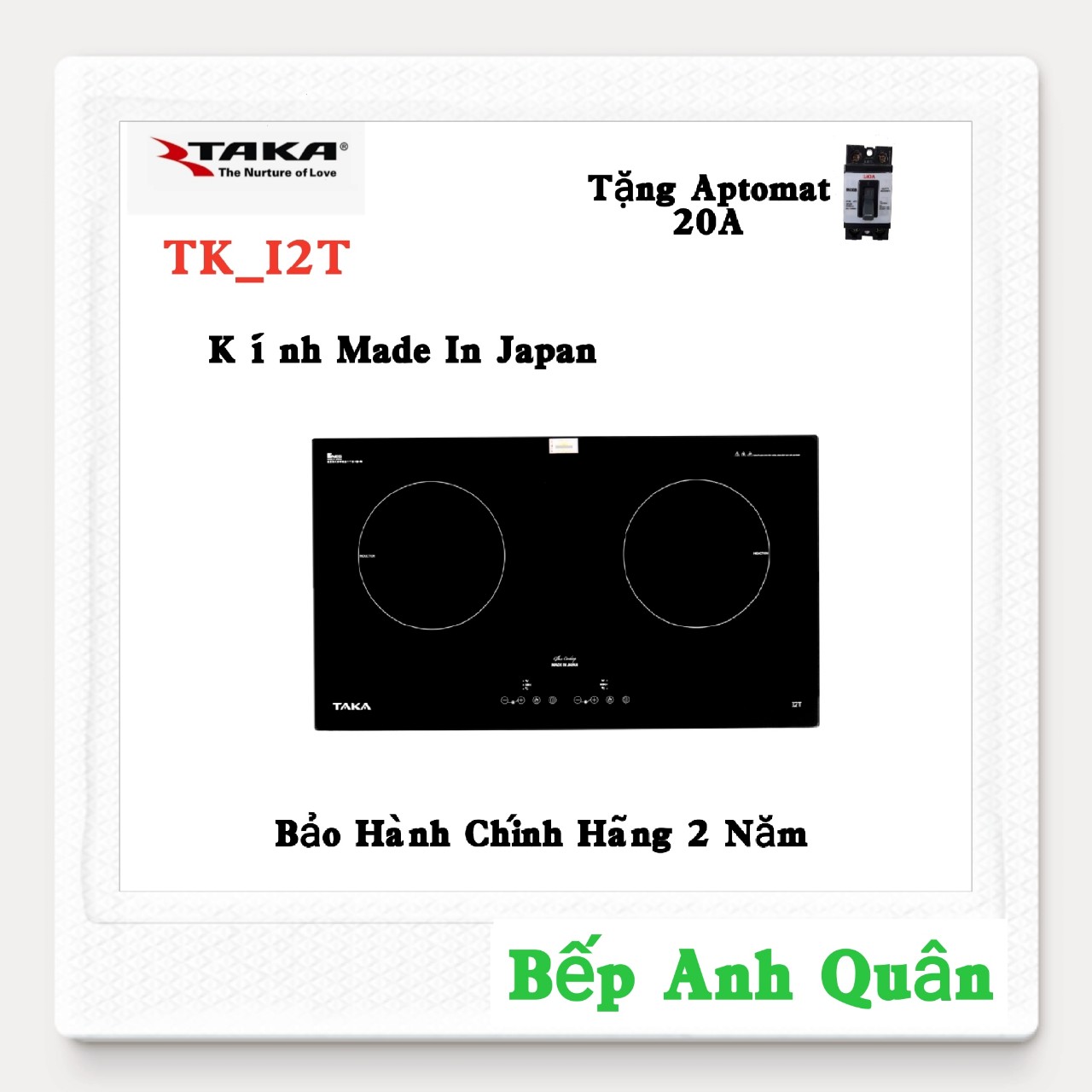 Bếp từ kính made in japan taka i2t