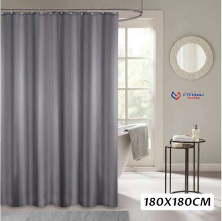 Waterproof PEVA Shower Curtain Liner with Hooks - Mildew Resistant