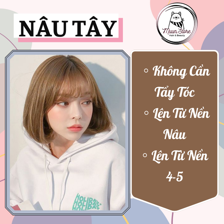 Thuốc nhuộm tóc màu nâu tây