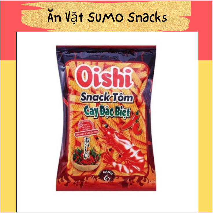 Bim bim snack tôm cay oishi đặc biệt 35/40g-ăn vặt sumo snack