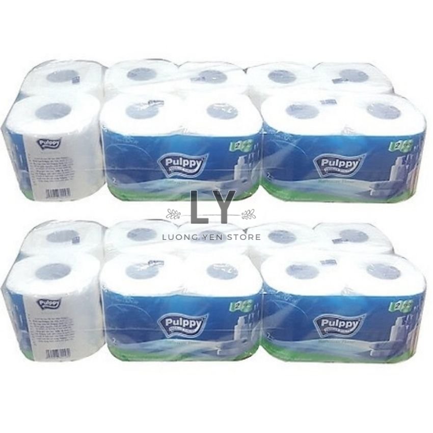 Lốc 10 cuộn giấy vệ sinh cao cấp Pupply 2 lớp
