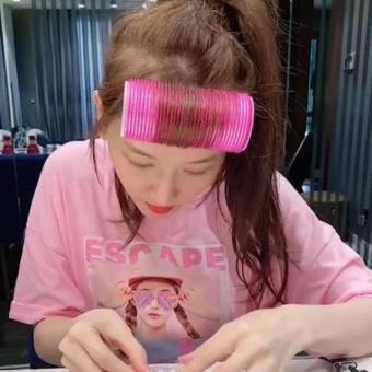 Lô cuốn tóc Hàn Quốc lõi nhôm siêu to dài tự dính uốn mái dài cỡ nhỏ cỡ lớn