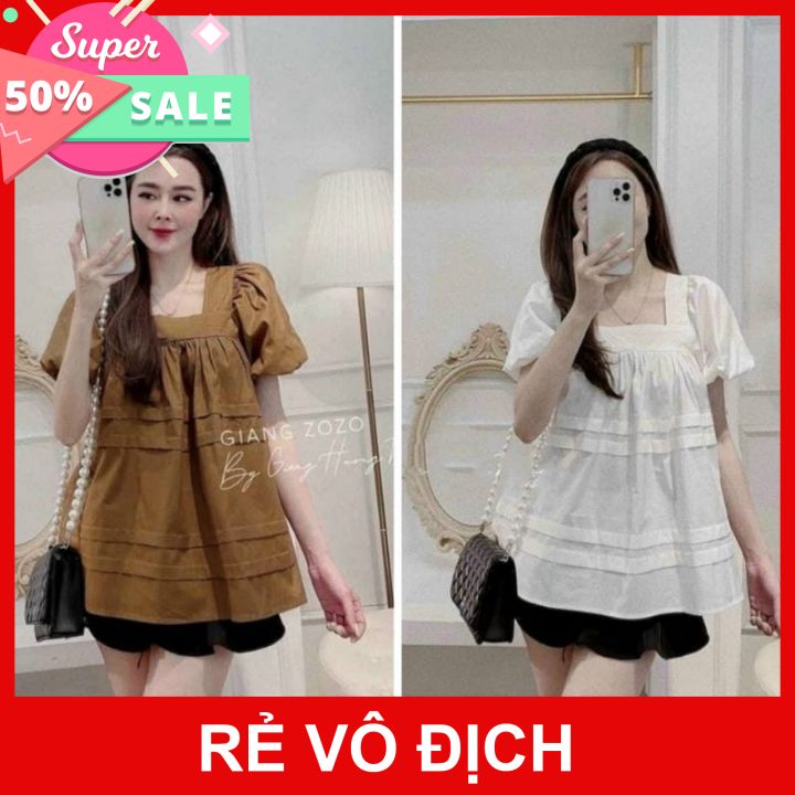 Áo bầu công sở xinh mặc mùa hè rất mát chất Thô Đũi lụa mềm Freesize 65kg