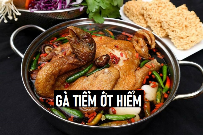 Gói gia vị gà tiềm ớt hiểm - gói tiềm gà