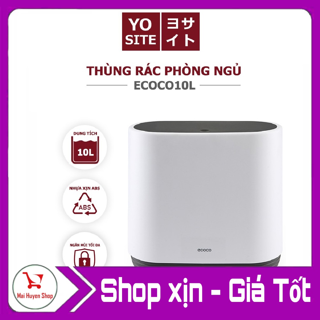 Thùng rác nhấn nút tiện lợi thông minh ecoco - thùng rác chống đổ kín mùi cao cấp